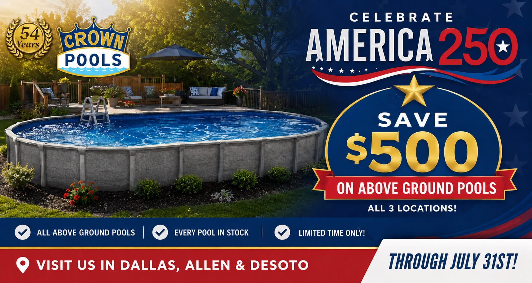 Crown Pools Above Ground Sale