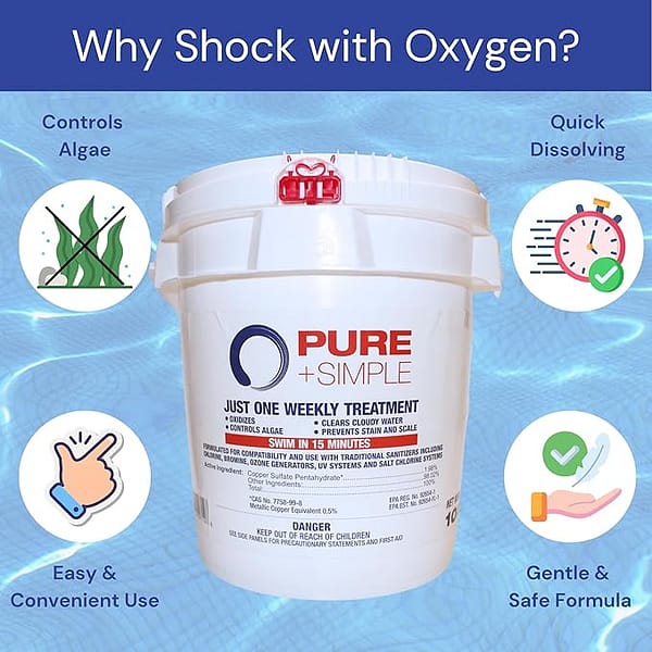 Pure + Simple All-in-One Weekly Pool Treatment - 25 lbs - Image 3