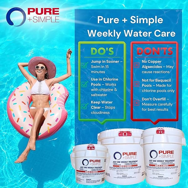Pure + Simple All-in-One Weekly Pool Treatment - 25 lbs - Image 4